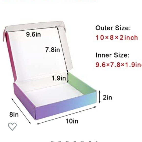 Pack of 3 (10x8x2 Inch) Cardboard color gradient multipurpose boxes - Picture 3 of 15